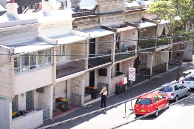 LOCATION 10) View from Tradesman's Arms towards Tilly Devine's house, 191 Palmer Street Darlinghurst
