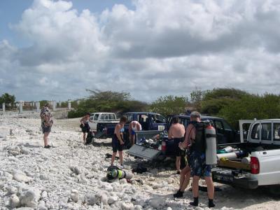 Preparing for a dive