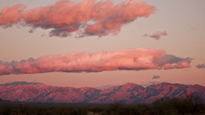 Sunset over the Catalina Mountains Near Tucson