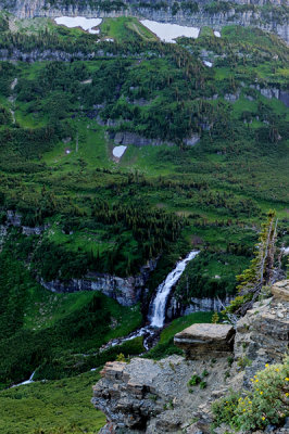 Waterfalls below Logan Pass