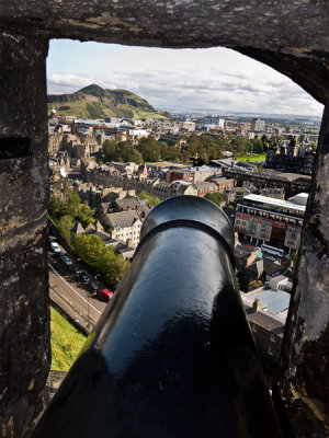 Canon view over Edinburgh from castle