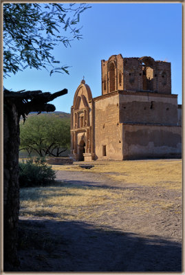 Tumacacori Mission in the late sunlight