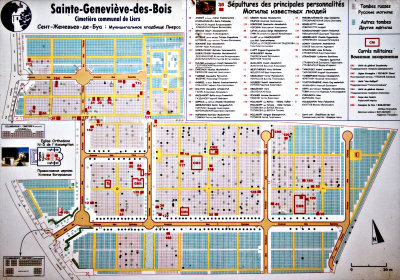 Map of the cemetery