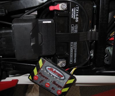 TE630 SMS630 with Power Surge Velcro Mounted on ECU