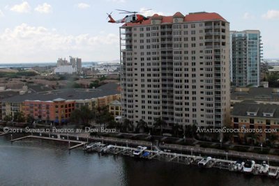2011 - Coast Guard MH-60J #CG-6036 on a port and harbor patrol just south of downtown Tampa