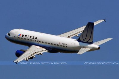 2011 - United Airlines A319-131 N819UA departing Denver International Airport aviation airline stock photo