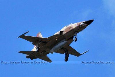 2011 - USN Northrop F-5N/F on approach military aviation stock photo #7832