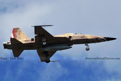 2011 - USN Northrop F-5N/F on approach military aviation stock photo #7836