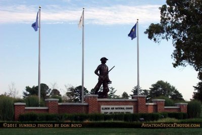The entrance to the Illinois Air National Guard section at Scott AFB, home of the 126th Air Refueling Wing