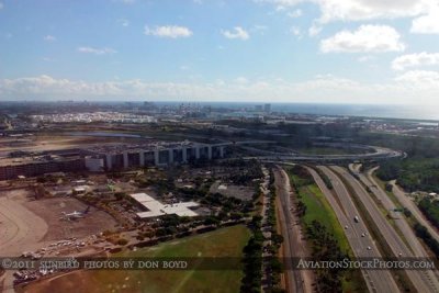 2011 - the east side of Ft. Lauderdale-Hollywood International Airport aerial stock photo