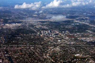 2011 - downtown Ft. Lauderdale landscape aerial stock photo