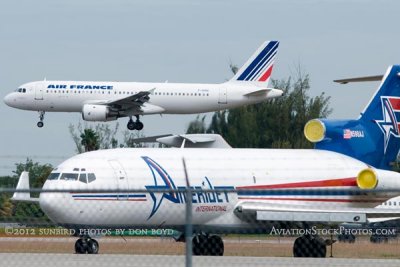 2012 - the last landing ever for Air France A320-211 F-GHQC aviation airline stock photo