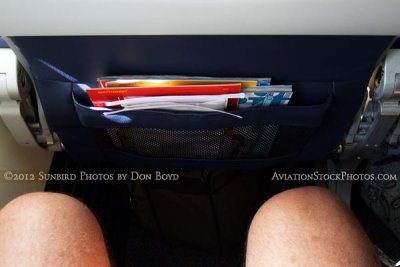 2012 - the leg room and new seat back pocket onboard Southwest Airlines B737-7H4 N220WN aviation airline stock photo