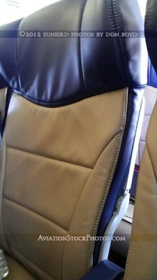 2012 - the new thinner seats onboard Southwest Airlines B737-7H4 N220WN aviation airline stock photo