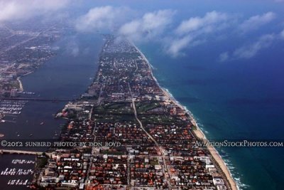2012 - Palm Beach aerial landscape stock photo