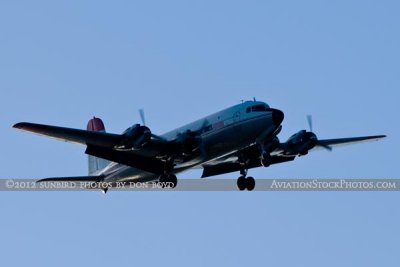 Florida Air Transport C54G-DC N406WA on approach to Opa-locka cargo airline aviation stock photo #3506