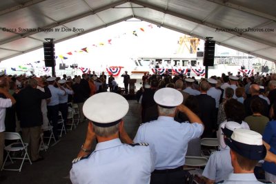The National Anthem being played at the commissioning ceremony for the USCGC BERNARD C. WEBBER (WPC 1101)