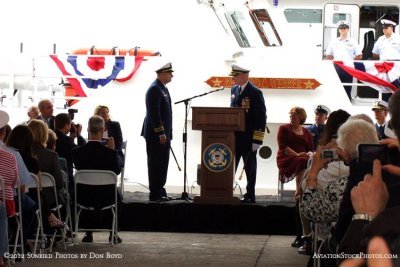 LCDR Herb Eggert, prospective CO of the USCGC BERNARD C. WEBBER and ADM Robert J. Papp Jr., Coast Guard Commandant