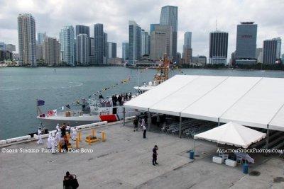 The newly commissioned U. S. Coast Guard Cutter BERNARD C. WEBBER at the Port of Miami