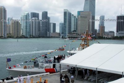 The newly commissioned USCGC BERNARD C. WEBBER (WPC 1101) at the Port of Miami