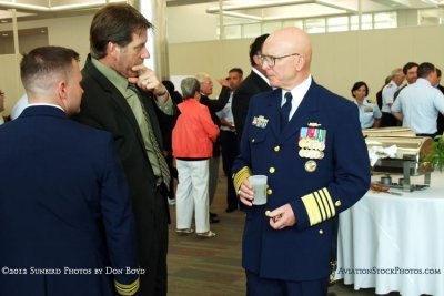 The Commandant of the U. S. Coast Guard, ADM Robert J. Papp Jr., at the USCGC BERNARD C. WEBBER commissioning reception