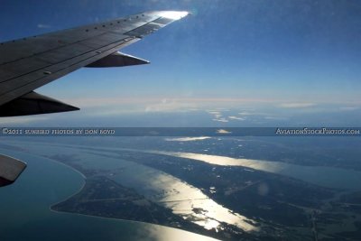2011 - Cape Canaveral, Merritt Island and Cocoa aviation aerial landscape stock photo #6135