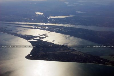 2011 - Cape Canaveral, Merritt Island and Cocoa aviation aerial landscape stock photo #6136