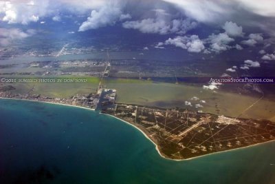 2011 - Cocoa Beach, Port Canaveral and Cape Canaveral aviation aerial landscape stock photo #9291