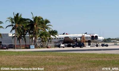 Good news, Legendary Airliners DC-7B N836D survived Hurricane Wilma stock photo #7078