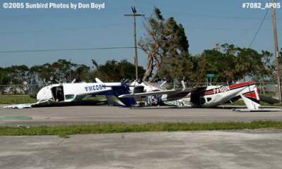 Cylinder Shop Inc.'s C-172M N903WA and Wayman Aviation's PA-44-180 N81144 after Hurricane Wilma stock photo #7082