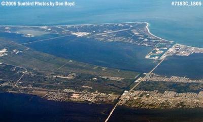 Cape Canaveral (top) and Merritt Island (bottom) aerial stock photo #7183C