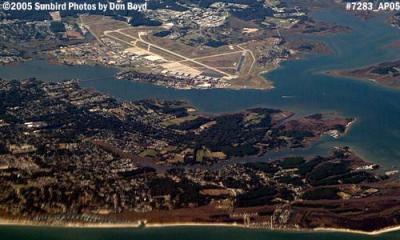 2005 - Langley Air Force Base, Virginia, aerial stock photo #7283