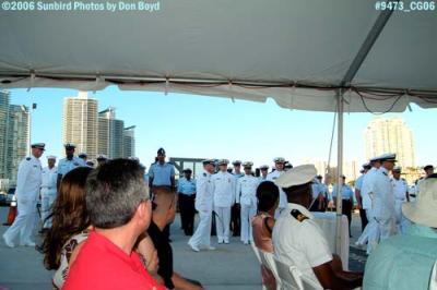 Crew of the USCGC GENTIAN (WIX 290) in formation after being piped ashore during decommissioning ceremony photo #9473