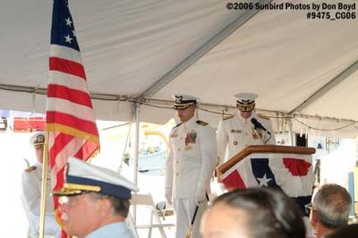CDR Eduardo Pino and VADM Brian D. Peterman at the decommissioning ceremony of CGC GENTIAN (WIX 290) photo #9475