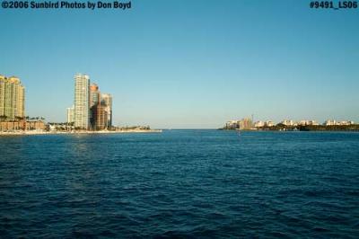 South Beach, Government Cut and Fisher Island landscape stock photo #9491