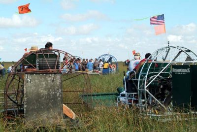 35th Anniversary of Eastern Airlines flight 401 crash memorial service - airboats at the crash site, photo #2901