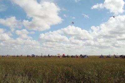 35th Anniversary of Eastern Airlines flight 401 crash memorial service - ultralight aircraft flyover of crash site, photo #2917