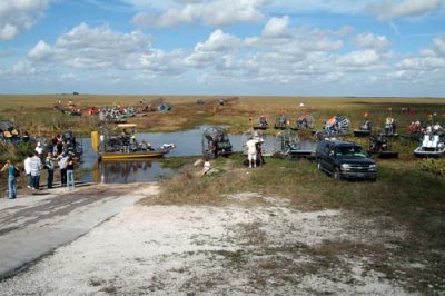 35th Anniversary of Eastern Airlines flight 401 crash memorial service - airboats returning from crash site, photo #2932