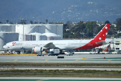 V-Australia 777-300 ER waiting patiently at LAX for its return trip to down-under