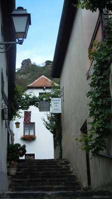 Narrow street in small village, 1