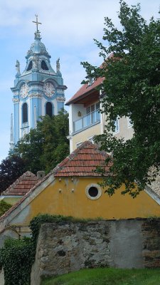 Old church and houses
