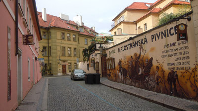 Kafka Museum and restaurant across the street.