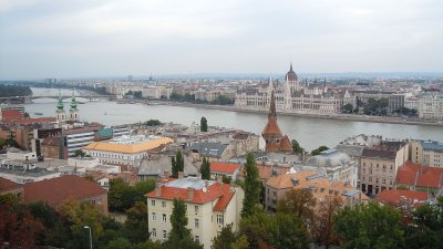 Parliament Building and Danube River as seen from Buda