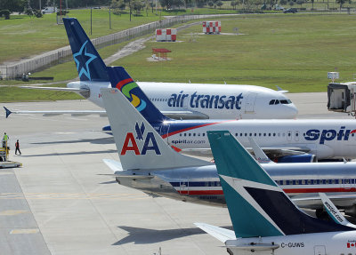 A variety of tails, winglets and fuselages in FLL