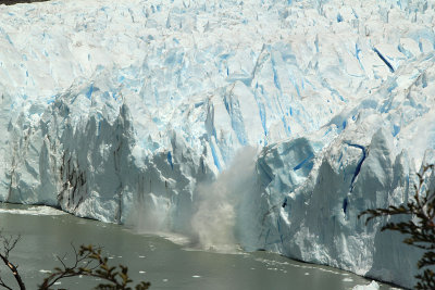 Ice falling off the glacier