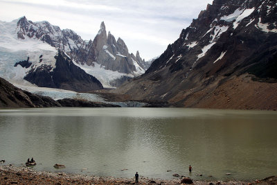 Laguna Torre (note the brave swimmer in the icy water)