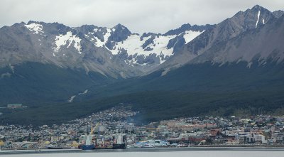 Paranomic view of the city of Ushuaia