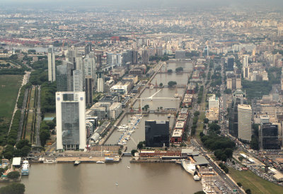 Aerial view of Puerto Madero