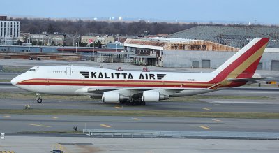 Kalitta B-744F taxi to its parking stand in JFK