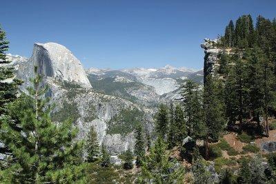 Half Dome on the left and Glacier Point on the right
